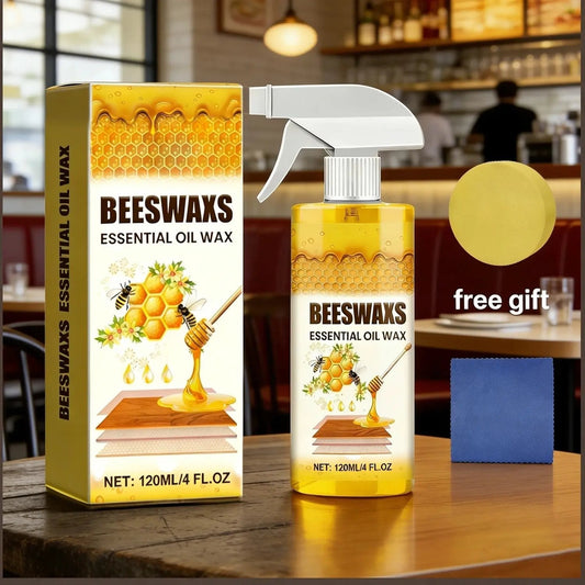 Natural Beeswax Wood Polish Spray | Revive Faded Wood, Eliminate Dull Look