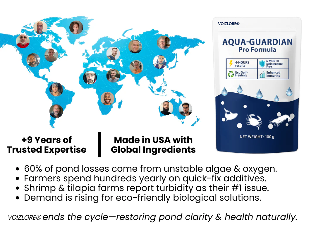 VOIZLORE® Aqua-Guardian Pro Formula– End Algae Nightmares, Restore Your Pond’s Beauty Fast!