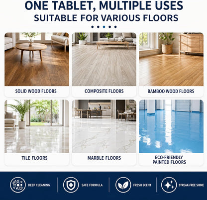 Multiple Effect The Floor Clean Tablets for Mopping, Quick Shine Cleaner