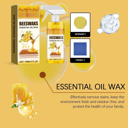 Natural Beeswax Wood Polish Spray | Revive Faded Wood, Eliminate Dull Look
